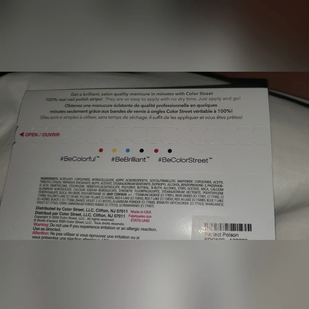 Color Street 100% Real Nail Polish Strips 16 strips Perfect Poison - Picture 3 of 4